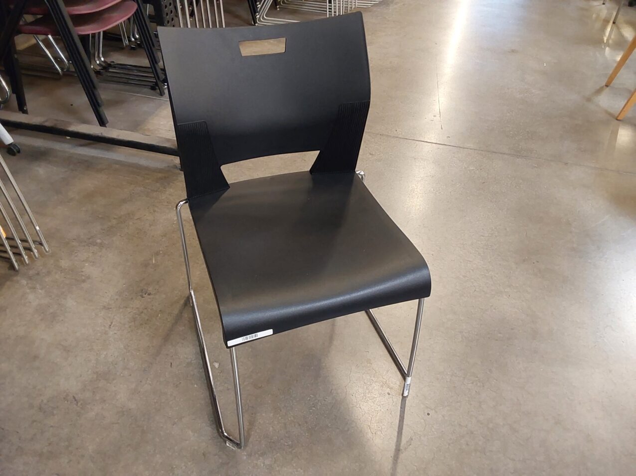 Black stack chairs